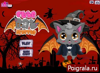 Игра Оденьте летучую мышь на хеллоуин Оденьте летучую мышь на хеллоуин картинка 1